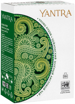 Чай зеленый Yantra Young Hyson 100 г Сорт Янг Хайсон — это плотно скрученный