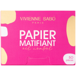 Матирующие салфетки Vivienne Sabo Papier Matifiant  моментальное удаление жирного блеска прозрачно розоватые 50шт