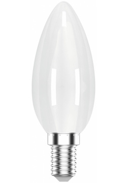 Лампа Gauss Basic Filament Свеча 4 5W 380lm 2700К Е14 milky LED 1/10/50 