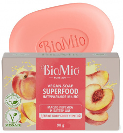 Мыло BioMio aromatherapy персик и масло ши 90 г Натуральное веганское