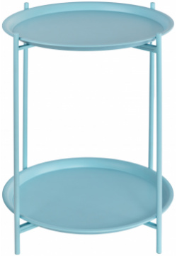 Столик Glasar сервировочный голубой 54х54х56 см 