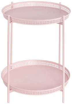 Столик Glasar сервировочный розовый 49х49х54 см 