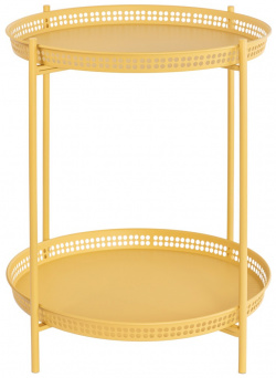 Столик Glasar сервировочный жёлтый 49х49х54 см 