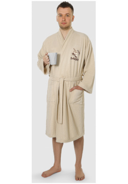 Халат мужской махровый Asil Sauna Kimono brown XL 