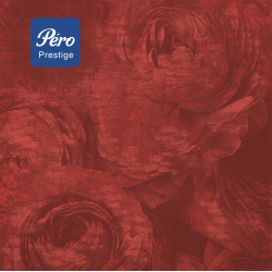 Салфетки бумажные Pero Prestige 3 слойные Красный бархат 33х33см 20шт 