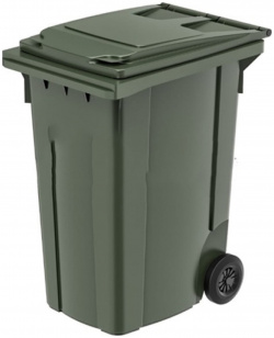 Контейнер мусорный Ай Пласт передвижной зелёный 360 л 