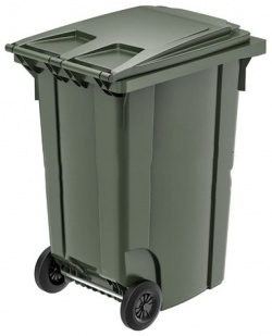 Контейнер мусорный Ай Пласт передвижной зелёный 360 л