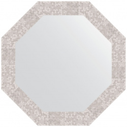 Зеркало в багетной раме Evoform соты алюминий 70 мм 63 0х63 0 см 