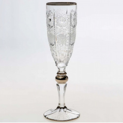 Набор бокалов для шампанского Bohemia Jihlava 500pk отводка платина  платиновый шар 180 мл 6 шт