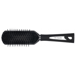 Расческа для волос Di valore Classico массажная с пластиковыми зубьями черная 22 8 см 