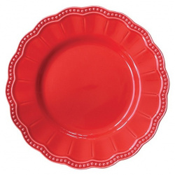 Тарелка закусочная Easy life Elite красная 21 см 