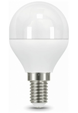 Лампа Gauss Шар 7W 590lm 6500 К E14 диммируемая LED