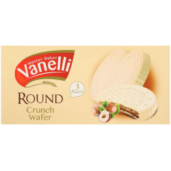 Вафли круглые Vanelli в белом шоколаде 3 шт 60 г 