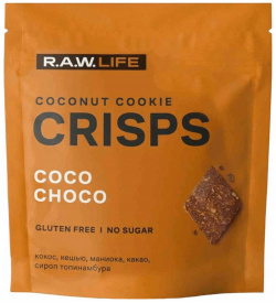 Печенье R A W  LIFE Crisps кокос шоколад 35 г