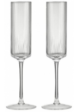 Набор бокалов Pozzi Milano 1876 Modern classic для шампанского прозрачный 0 2 л предмета 