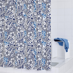 Штора для ванной Ridder Oriental синий/голубой 180x200 см