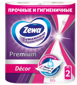 Бумажные полотенца Zewa Premium Декор  2 рулона