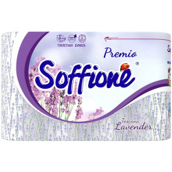 Туалетная бумага Soffione Premio Lavender 3 слоя 12 рулонов 