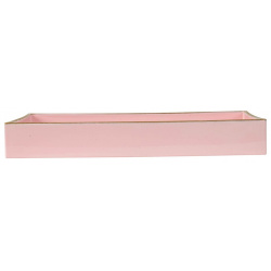 Поднос Glasar квадратный розовый 22х3х22 см