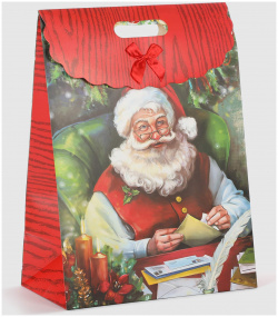 Пакет подарочный Due Esse Christmas дед мороз 35 5x49 5x20 5 см 