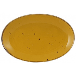 Блюдо овальное Porcelana Bogucice Alumina Yellow 31 см 