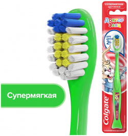 Зубная щетка детская Colgate Доктор Заяц 2+  для детей от 2 до 5 лет ультрамягкая
