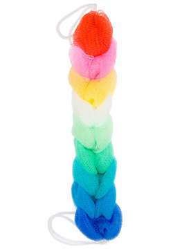 Мочалка Brillantine с ручками спонж разноцветная  27х5х5 см