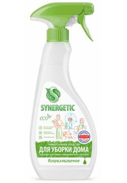 Чистящее средство для уборки дома Synergetic универсальное  гипоаллергенное 0 5 л (спрей)
