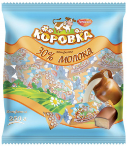 Конфеты Рот Фронт Коровка 30% молока 250 г 