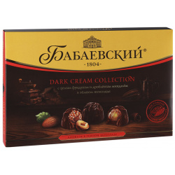 Набор конфет Бабаевские Dark cream collection Цельный фундук и дробленный миндаль 200 г Бабаевский 