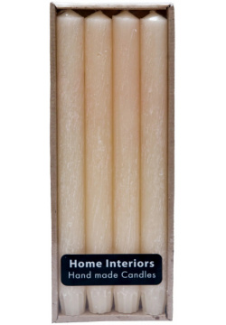 Набор столовых свечей Home Interiors слоновая кость 25 см 4 шт 