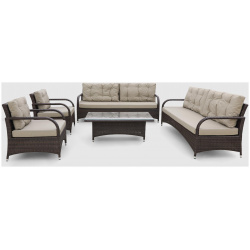 Комплект мебели Ns Rattan Family коричневый с бежевым 5 предметов RATTAN_MAVI 