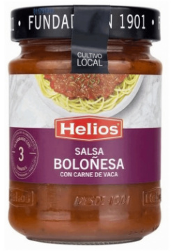 Соус Helios Salsa Bolonesa томатный с говядиной 300 г 