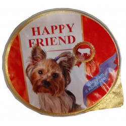 Корм для собак HAPPY FRIEND Паштет с ягненком 125 г 