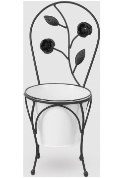 Кашпо для цветов Ningde qinyuan в форме стула белое с чёрным 16х14х28 см 