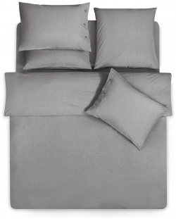 Комплект постельного белья Prime Prive Смоген Двуспальный тёмно серый