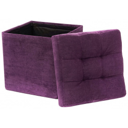 Пуф Dreambag складной фиолетовый микро вельвет 37х37х40 см