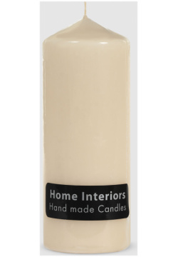 Свеча столбик Home Interiors бежевый 7х18 см 