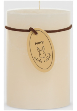 Свеча столбик White Rabbit рустик бежевый 7х10 см 