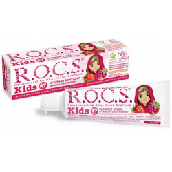 Зубная паста  ROCS для детей малина и клубника 45 гр