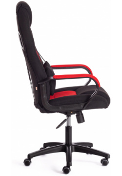 Кресло компьютерное TC Driver ткань чёрное с красным 55х49х126 см