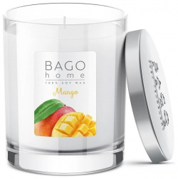Свеча ароматическая в стекле BAGO home Манго 132 г 