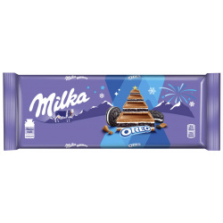 Шоколад Milka молочный с начинкой со вкусом ванили и печеньем Орео 300 г 