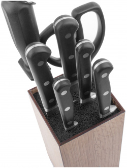 Подставка для кухонных ножей ComposeEat композитная дуб натуральный 10х10х23 см