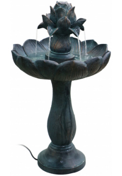 Фонтан Haomei Fountain лотос серый 52х52х90 см 