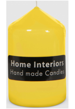 Свеча столбик Home Interiors желтый 7х12 см 