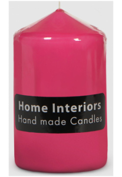 Свеча столбик Home Interiors розовый 7х12 см 