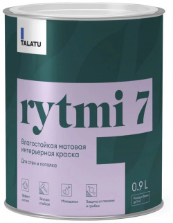 Краска влагостойкая матовая Talatu Rytmi 7 База С 0 9 л 