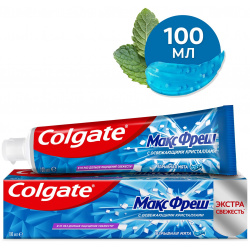Зубная паста Colgate Макс Фреш Взрывная мята с освежающими кристаллами для свежего дыхания и защиты от кариеса  100 мл