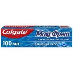 Зубная паста Colgate Макс Фреш Взрывная мята с освежающими кристаллами для свежего дыхания и защиты от кариеса  100 мл